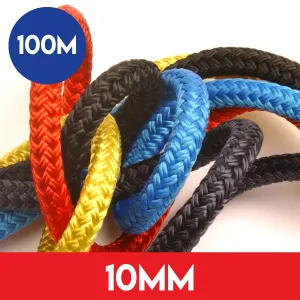 100m Reel of 10mm Polyester Braid on Braid Rope