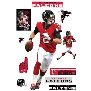 Atlanta Falcons: Matt Ryan         - Officially Licensed NFL Removable Wall   Adhesive Decal
