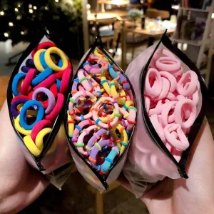 Children Cute Candy Cartoon Solid Rubber Bands