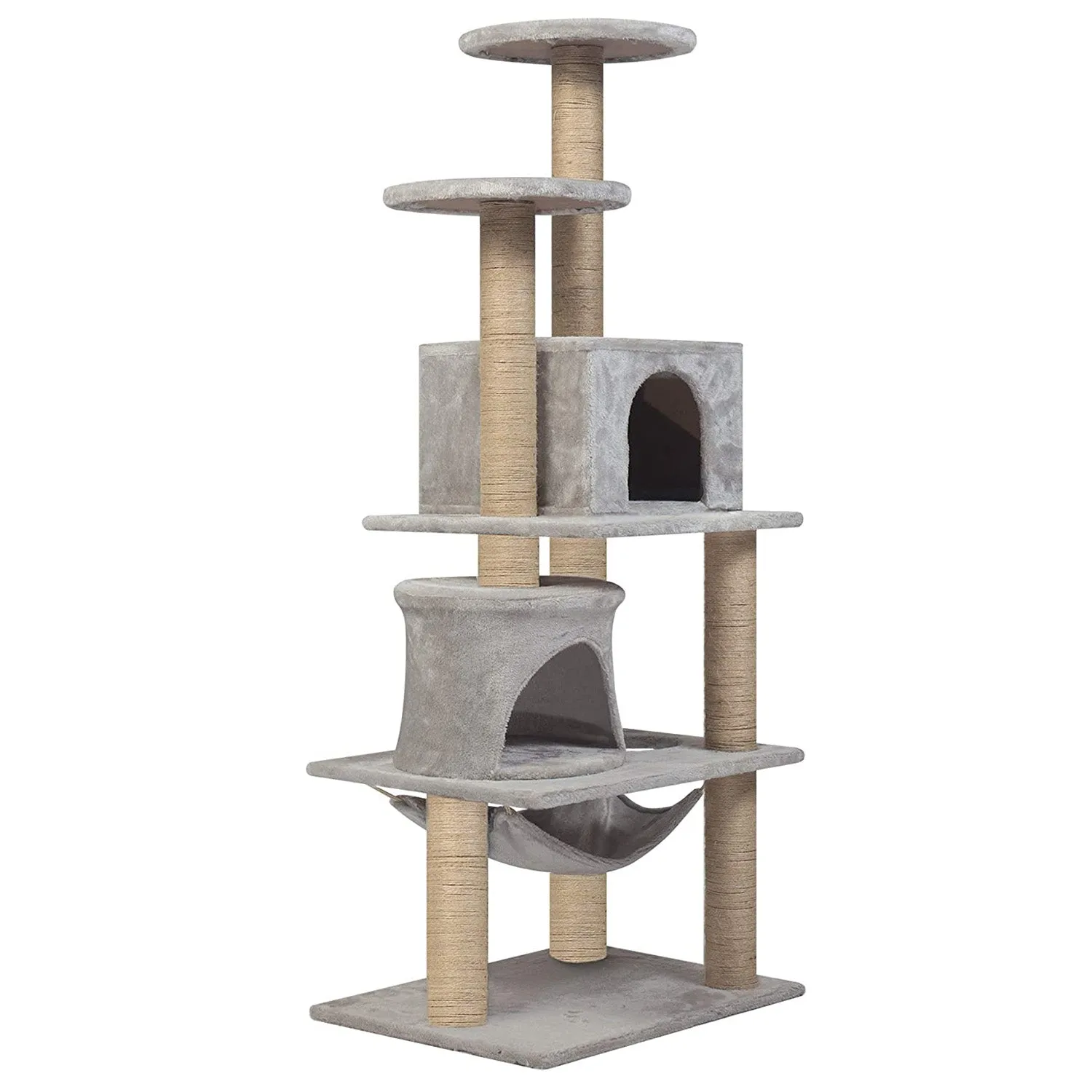 Condo Pet Furniture Multi-Level Kitten Activity Tower Play House with Sisal Scratching Posts Perch
