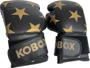 kobox Black Star Print Boxing Gloves One Size