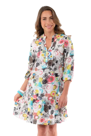 LIOR Women's  Floral Knee Length Dress With 3/4 Sleeves - "Vita"