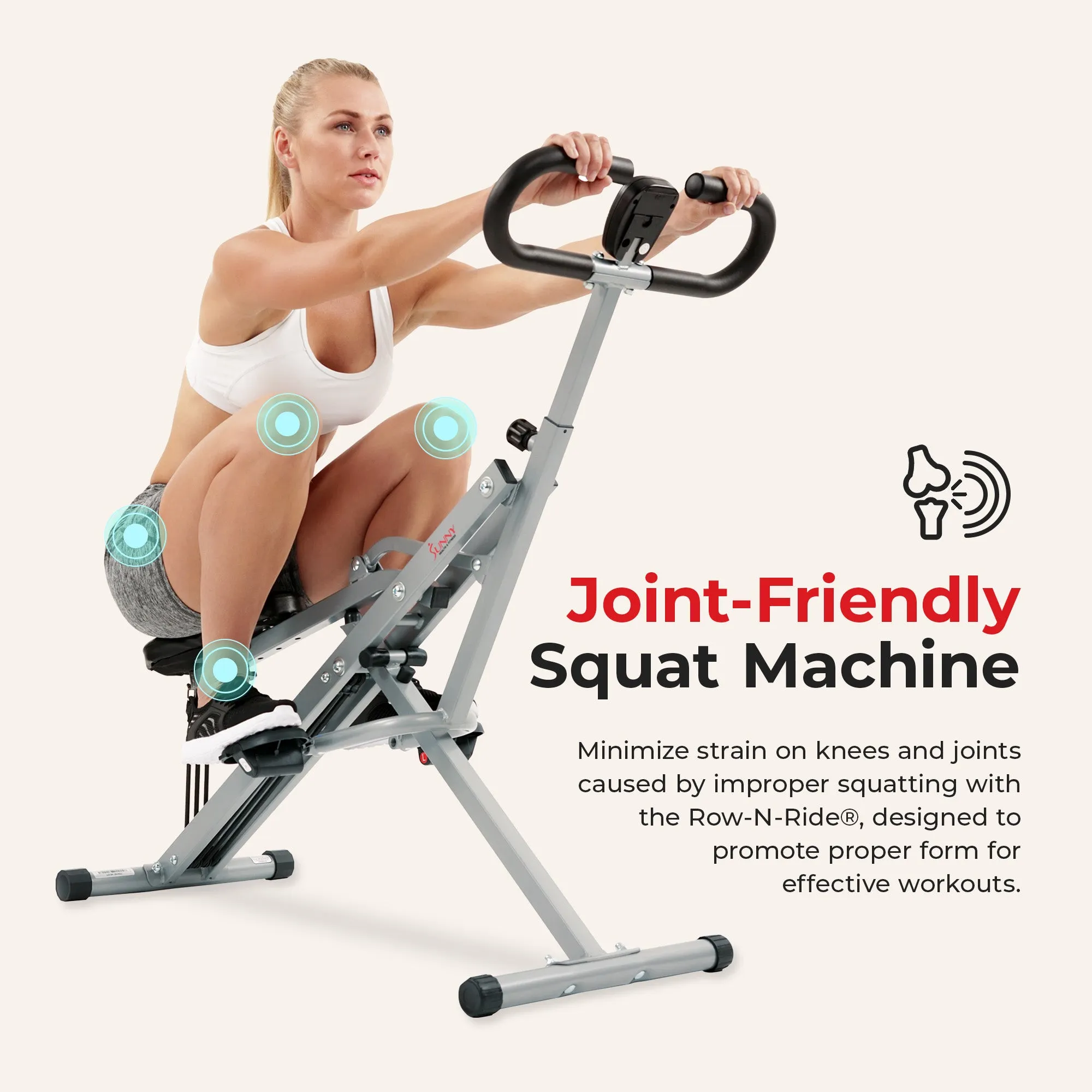 Upright Row-N-Ride® Squat Assist Trainer Machine for Abs and Glute Workout