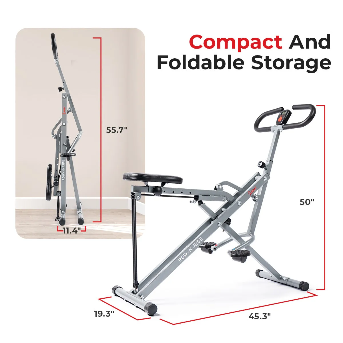 Upright Row-N-Ride® Squat Assist Trainer Machine for Abs and Glute Workout