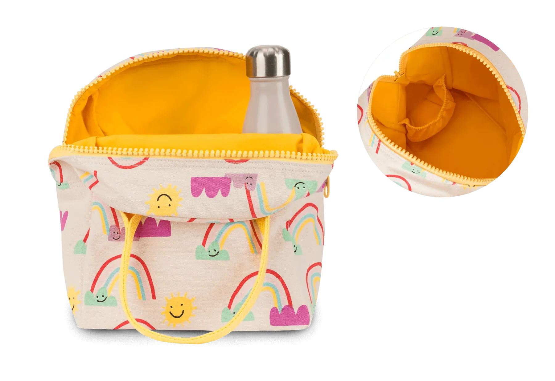 Zipper Lunch Bag - Rainbows by Fluf